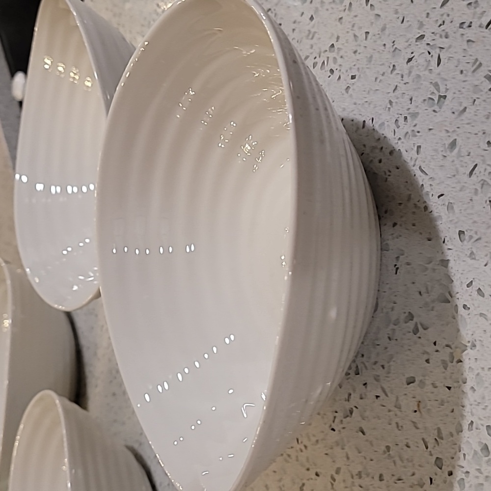 Portmeirion Sophie Conran soup bowls (4) white . - Picture 4 of 6
